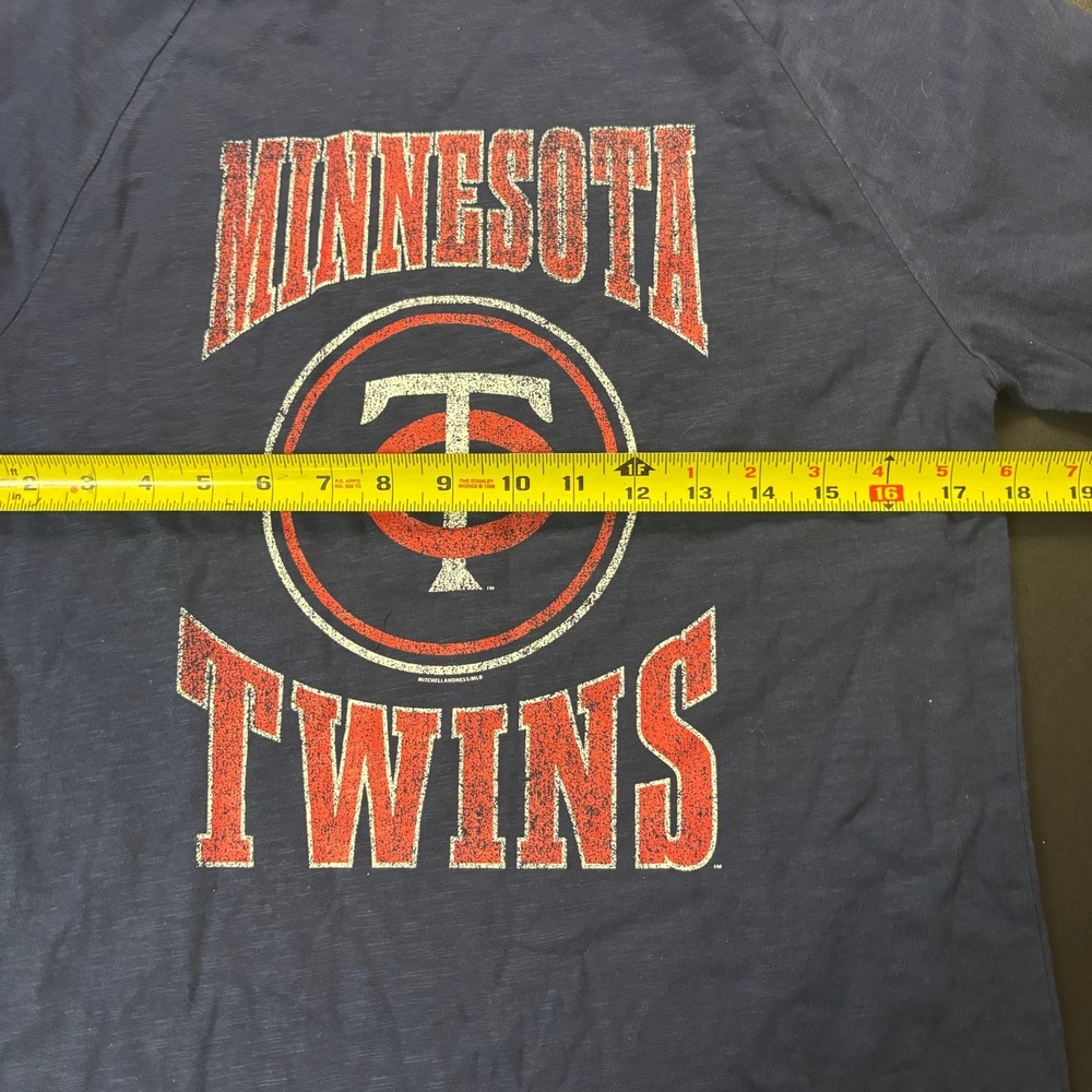 Mitchell And Ness MLB Arched Logo Slub Long Sleeve Twins Shirt Men's Small‎ - Picture 10 of 11